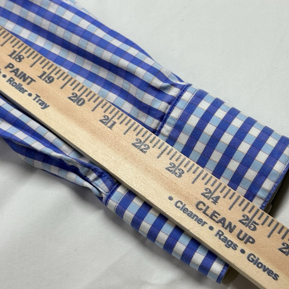 Robert Graham X Flip Cuff Button Shirt Blue Gingham Check Men's L‎ Cotton - Picture 8 of 16